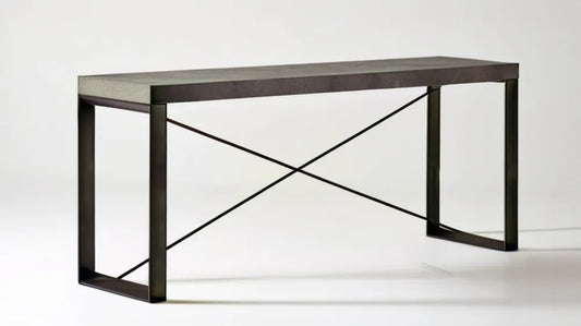 Czarna konsola stalowa 120 x 40 x 75 cm