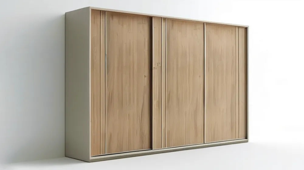 Szafa przesuwna z płyty MDF w okleinie naturalnego dębu, 240 x 60 x 220 cm